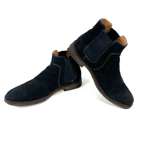 Johnston & Murphy Men\'s Chelsea Style Boot Size 9.5 Black Suede, MSRP $198 main image 6